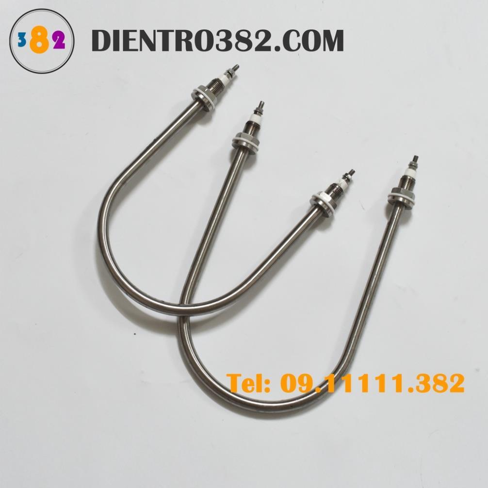 Điện trở chữ U chân rộng, mây so nhiệt chân rộng 15cm chất liệu inox 304 điện áp 220V - Điện trở 382