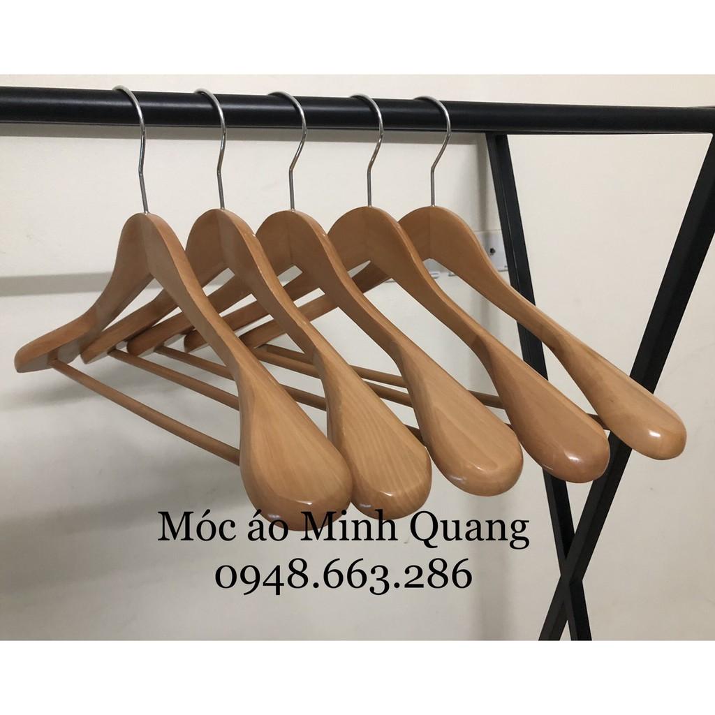 Móc treo qumóc treo quần áo vest-mắc cao cấp làm từ gỗ tự nhiên 100%-vai dày 5cm
