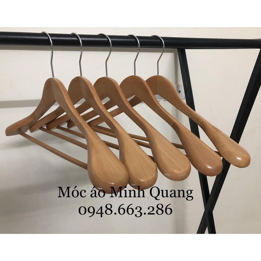 móc treo qumóc treo quần áo vest-mắc cao cấp làm từ gỗ tự nhiên 100%-vai dày 5cm