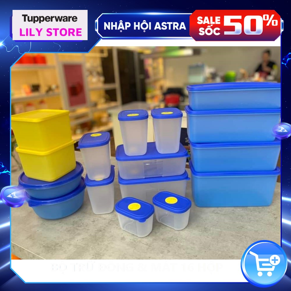 BỘ HỘP TRỮ ĐÔNG VÀ MÁT TUPPERWARE - MODERN SET 16 HỘP - PHIÊN BẢN MỚI RA MẮT 2023