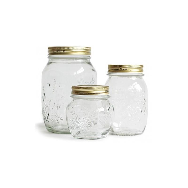 Hũ thủy tinh nắp vặn Quattro 1500ml-1000ml-700ml-500ml-250ml-150ml - HÀNG CHÍNH HÃNG