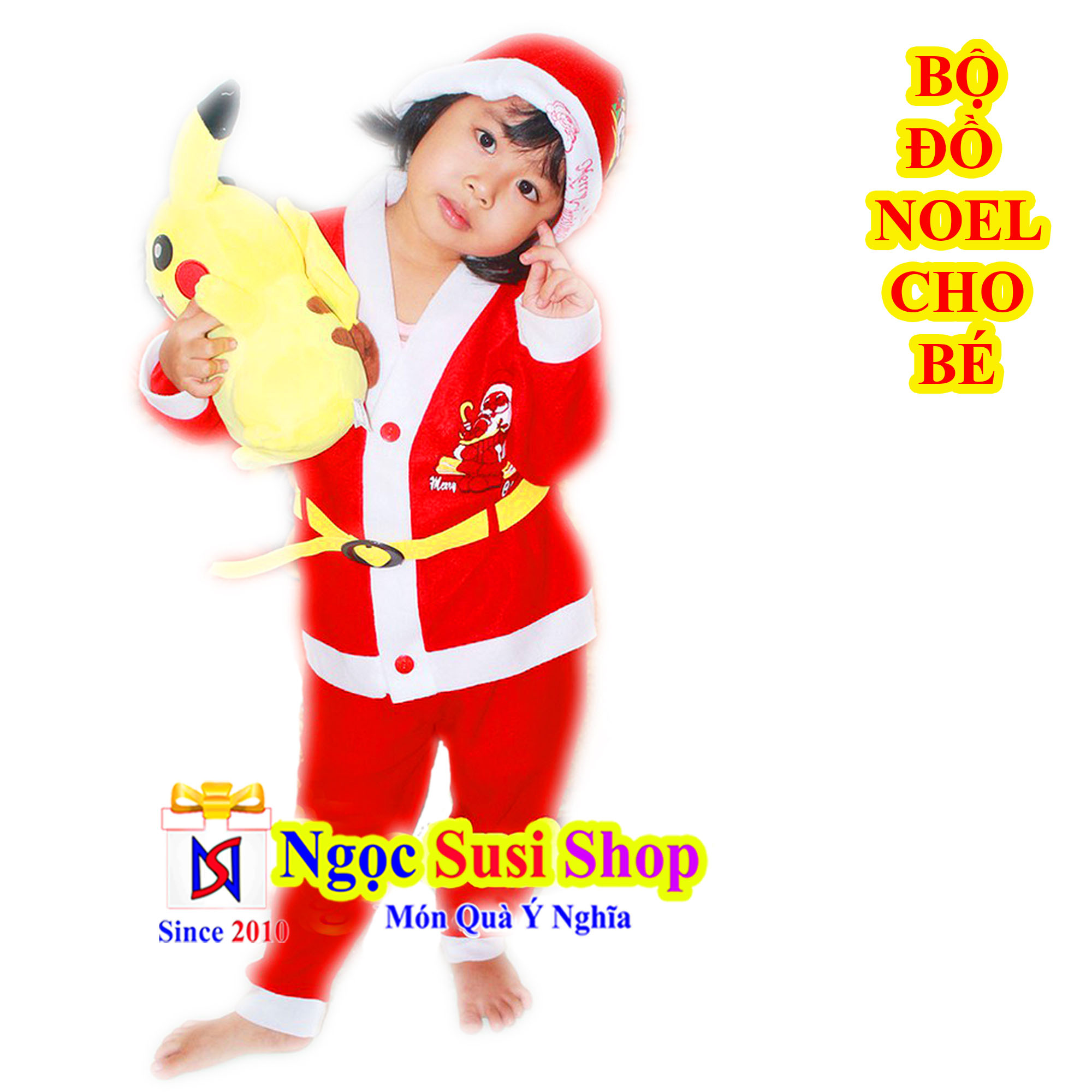 BỘ ĐỒ ÔNG GIÀ NOEL CHO BÉ - VẢI NỈ