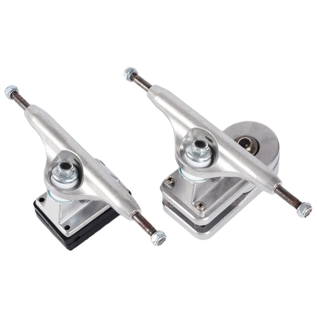 Skateboard Trucks - Aluminum Alloy, Premium Bushings - Set of 2 - Skateboard Parts Accessories