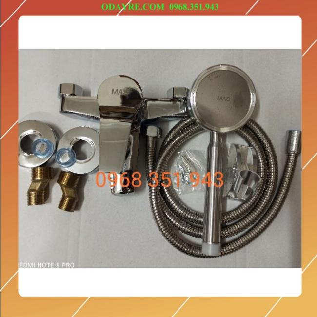 Củ sen tắm tặng kèm bộ tay sen tăng áp hợp kim nhôm tròn