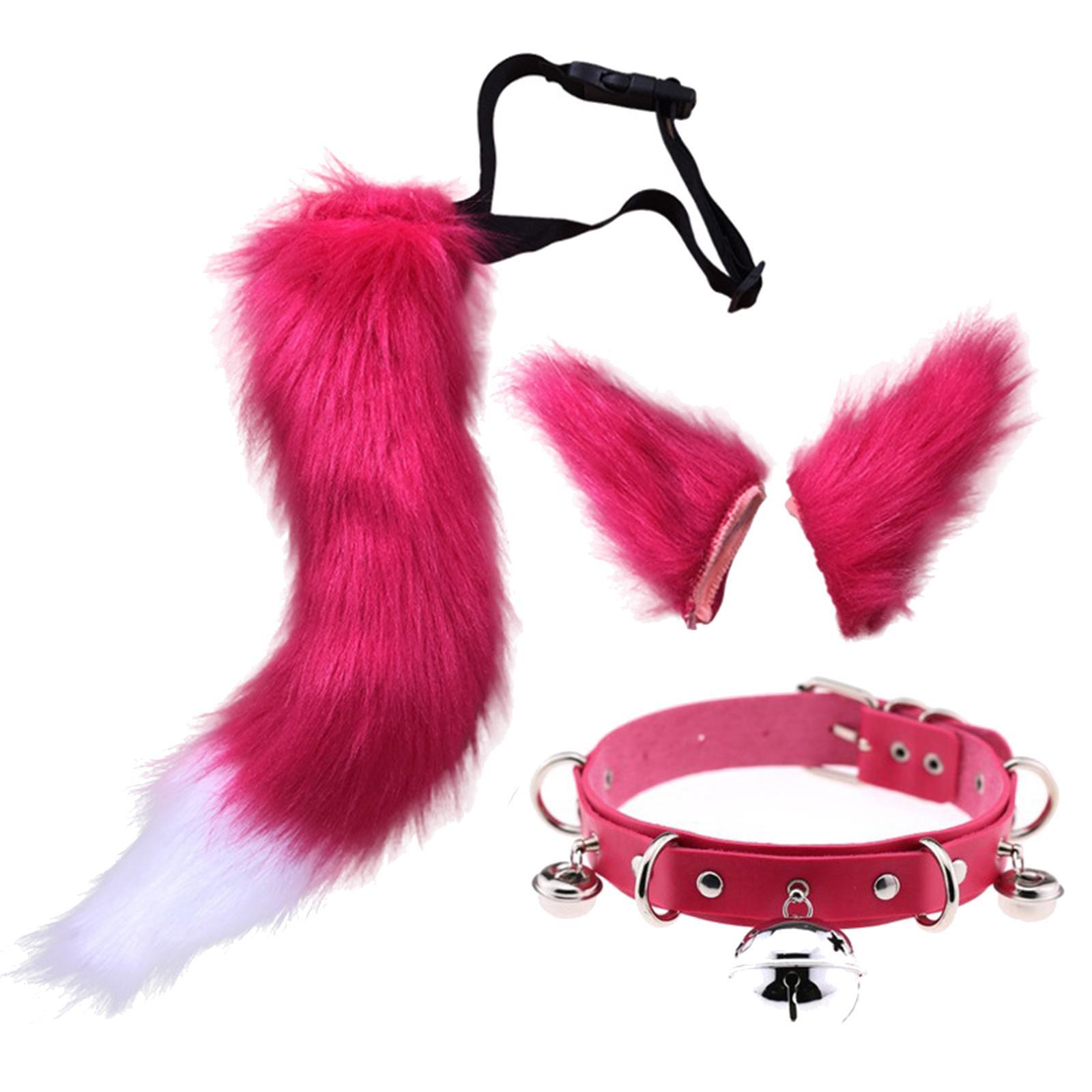 Faux  Ears and Tail Set Cosplay Costume Headpiece Plush for Stage Shows