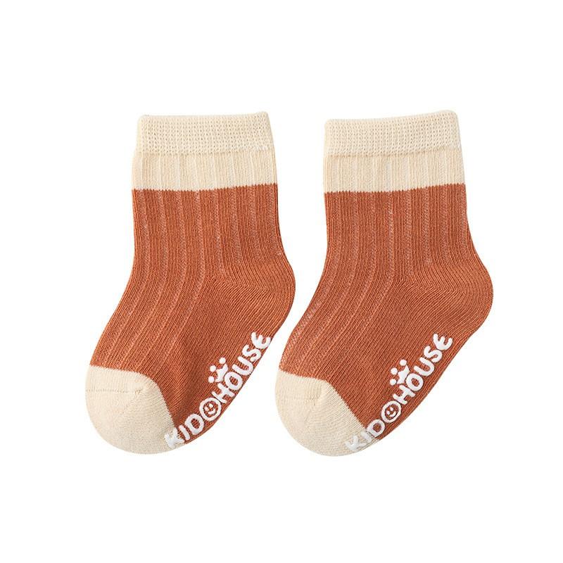 Tất KID HOUSE cotton 100% chống trượt 8 màu cho bé trai, bé gái đi hè thu cực xinh