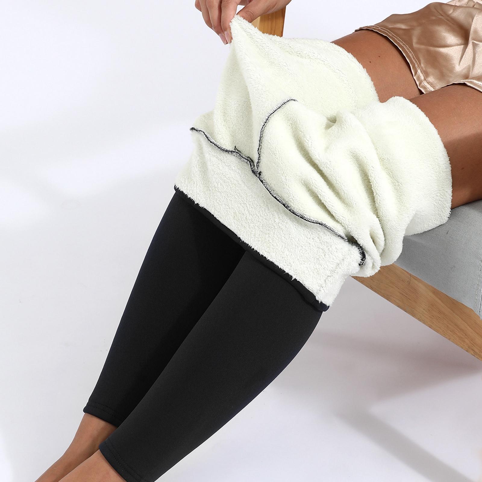 Woman Thermal Leggings Thick Winter Fleece Lined Warm High Waist