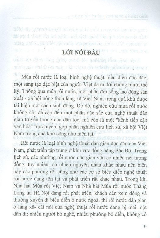 Bảo Tồn Và Phát Huy Giá Trị Rối Nước Dân Gian Tại Cộng Đồng (Qua Nghiên Cứu Các Phường Rối Nước Dân Gian Ở Đồng Bằng Bắc Bộ)