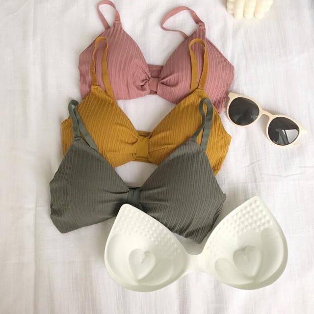 Áo Bra Cotton Nơ Bra Nữ Đẹp