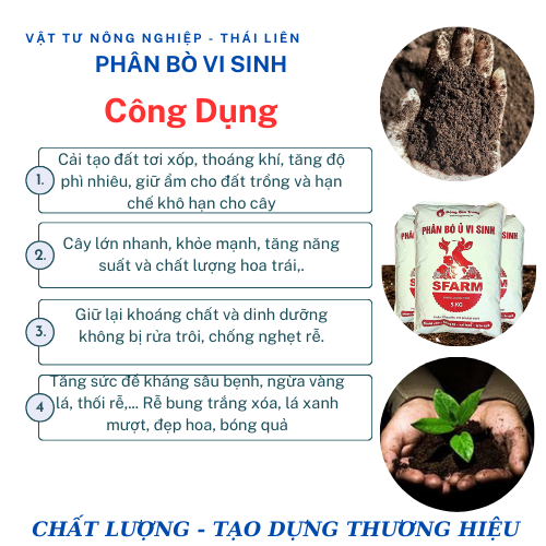 Phân bò ủ vi sinh SFARM đã qua xử lý - Bao 5kg