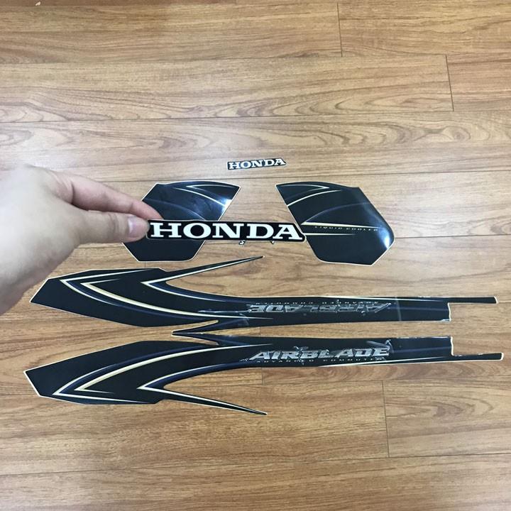 Bộ tem xe Airblade đời 2008 - 2009 màu ĐEN - A804