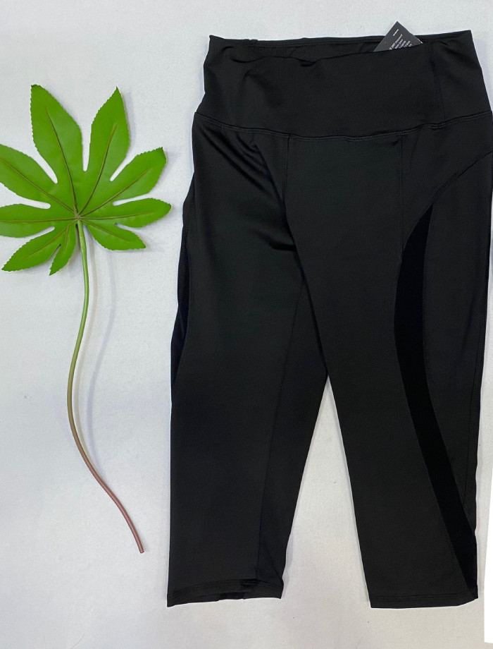 Bộ 2 quần lửng legging nữ thể thao tập gym, yoga, ôm eo tôn dáng vải thun lạnh co dãn 4 chiều