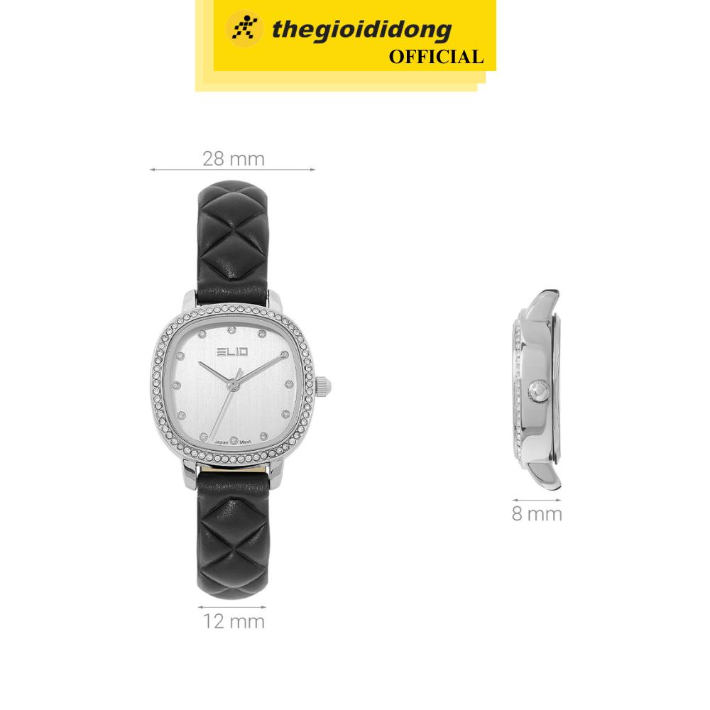 Đồng Hồ Kim Nữ Dây Da Elio EL145-01 Đen - Hàng Chính Hãng