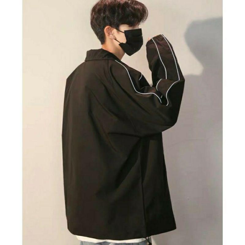 Áo khoác dù viền đen phản quang unisex - áo gió jacket nam nữ - SHOP MAYLAN