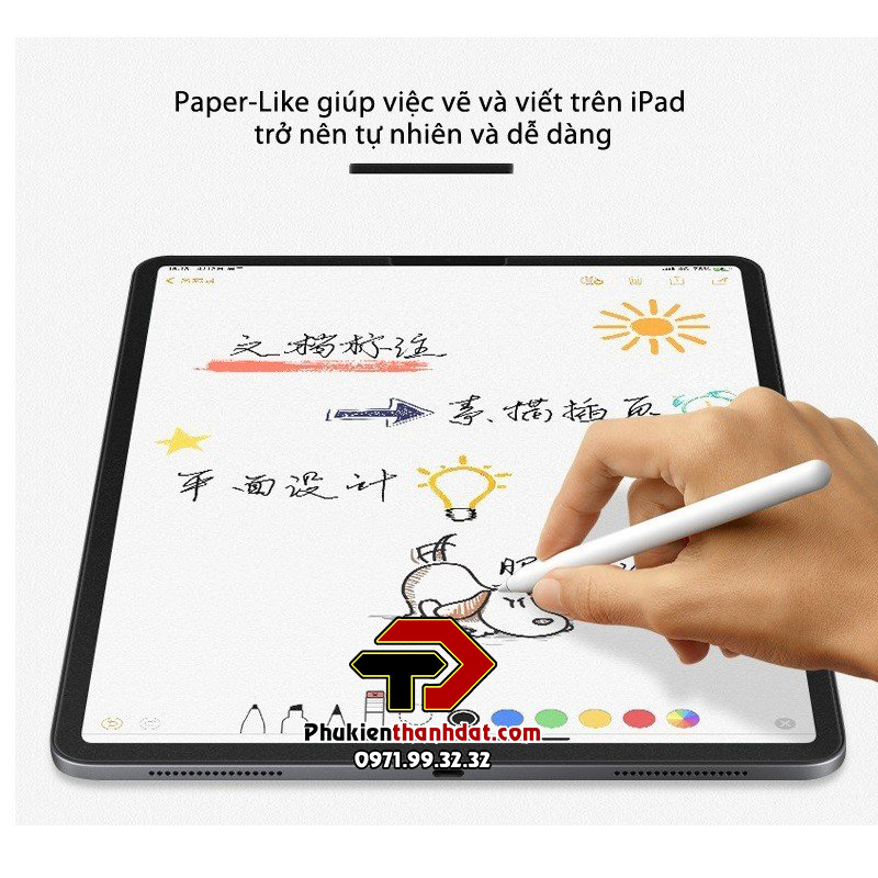 Miếng Dán Màn Hình Paper-Like cho Samsung Galaxy Tab S10+ Plus Viết Vẽ như trên giấy - Hàng nhập khẩu