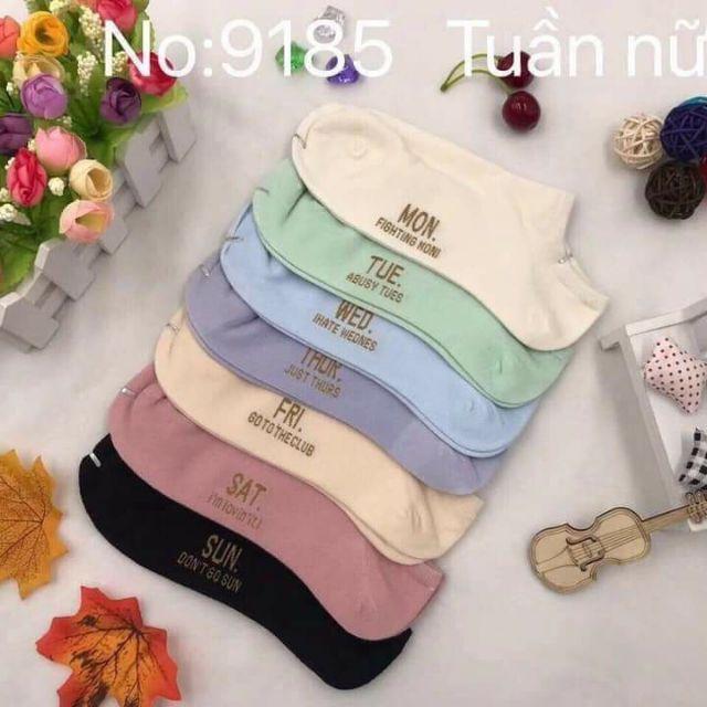 Sét 7 đôi tất tuần nữ siêu xinh