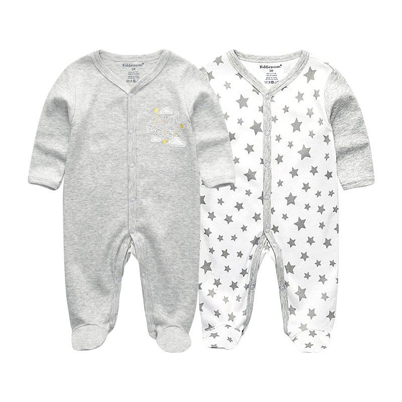 Mùa Thu Unisex Bé Romper Áo Liền Quần Dài Tay Mùa Đông Cho Bé Quần Áo 1/2/3 Sơ Sinh Bé Trai Gái Onesie 100% cotton Trẻ Sơ Sinh Hoạt Hình Bộ Đồ Ngủ
