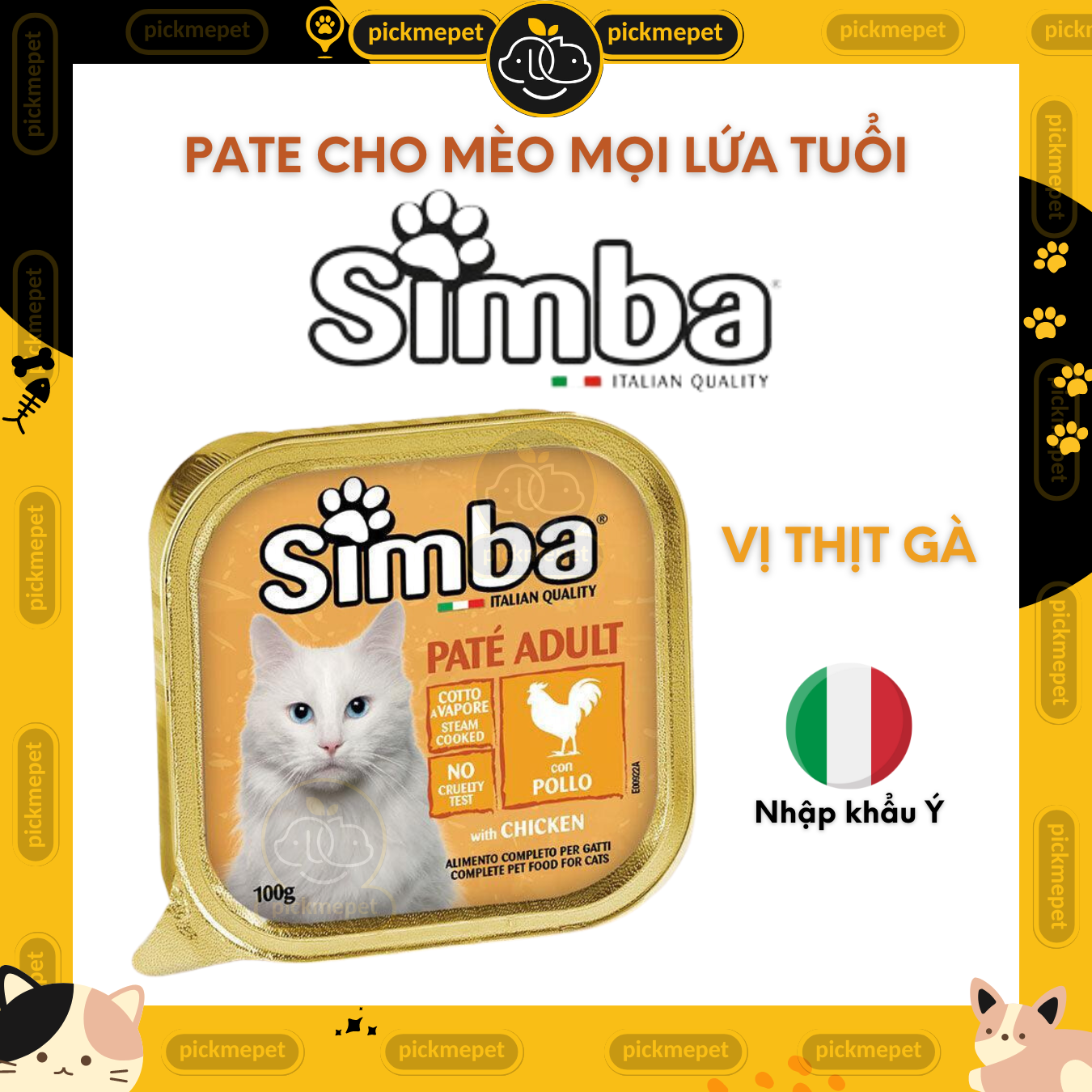 Pate Symba Cho Mèo Mọi Lứa Tuổi, Mèo Trưởng Thành (Nhập khẩu Ý)