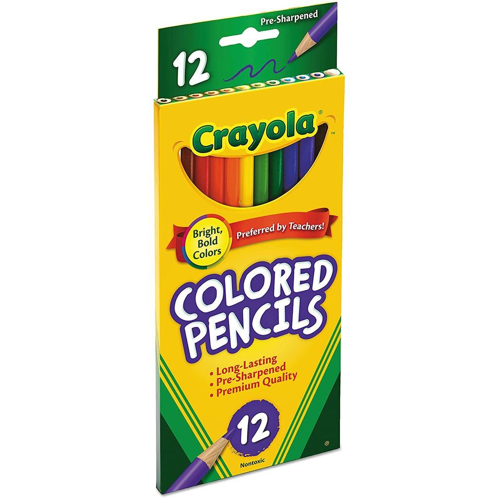 HỘP 12 BÚT CHÌ MÀU CHUỐT SẴN CRAYOLA COLORED PENCILS