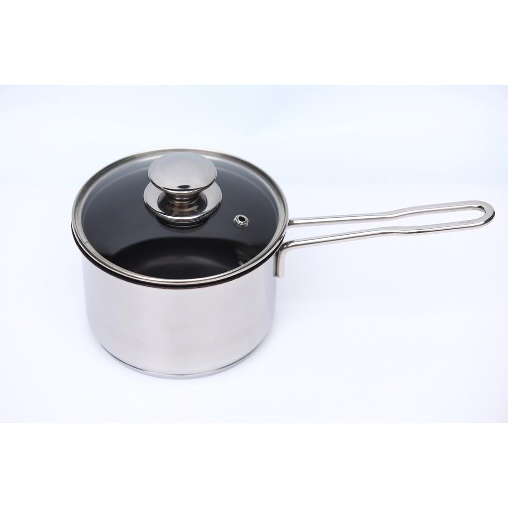 Quánh nấu bột inox 3 đáy Fivestar đun từ được nhiều cỡ nắp kính Xoong Nồi quấy bột Fivestar chống dính