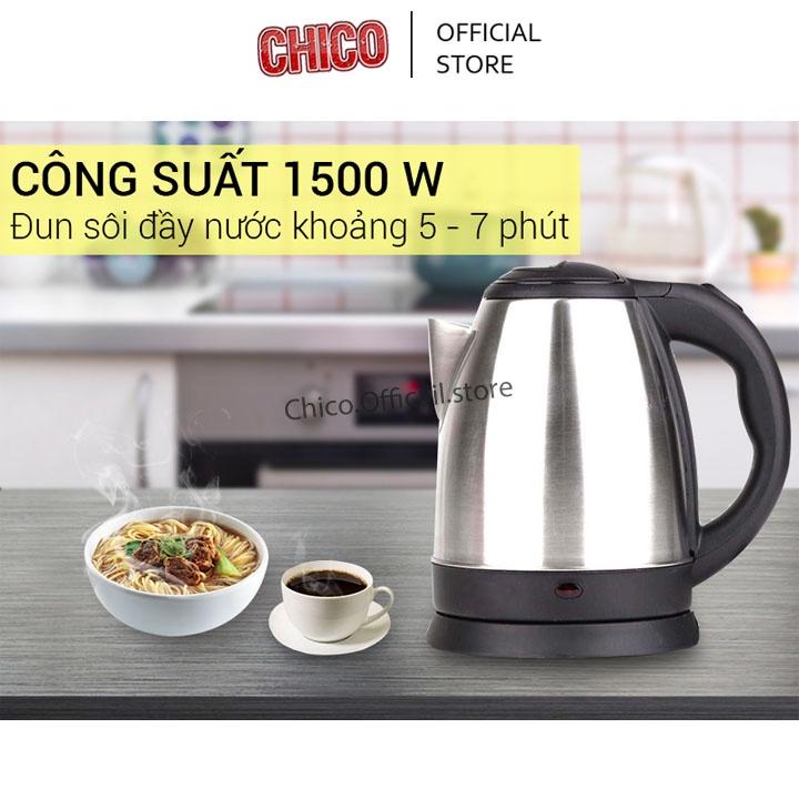 Ấm siêu tốc đun nước 1.8L, Ấm đun siêu tốc Electric Kettle inox hàng chất lượng cao