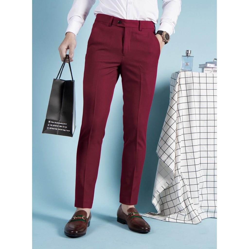 Quần Âu Nam Vải Cotton Co Giản 4 Chiều - TRẮNG KEM,34