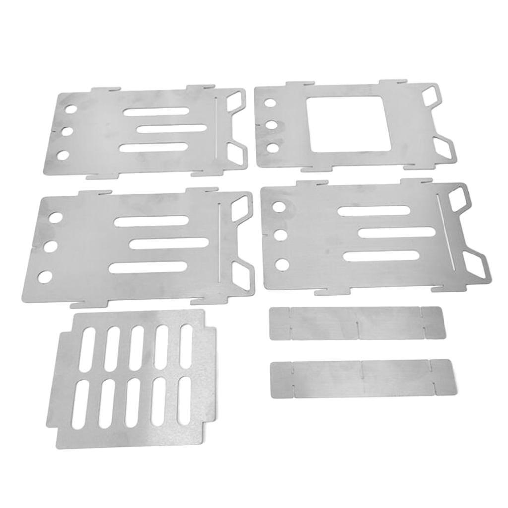 Stainless Steel Foldable Camping Wood Stove Outdoor Picnic Backpacking Stove