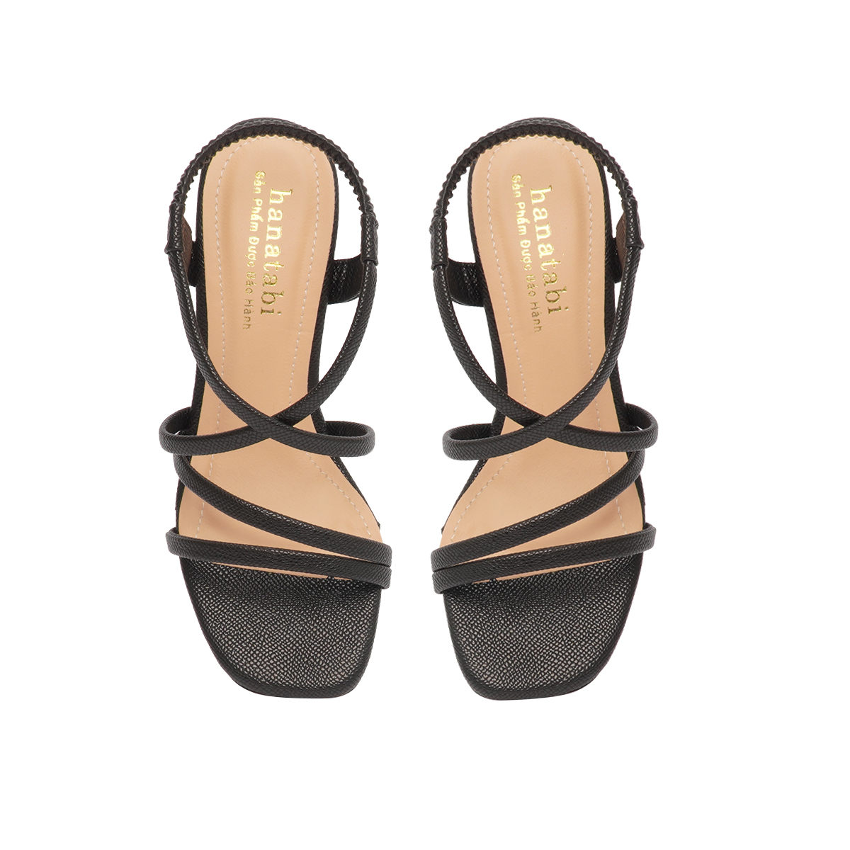 Sandal nữ quai 2 dây gót vuông 5cm mã HNSDT5F776