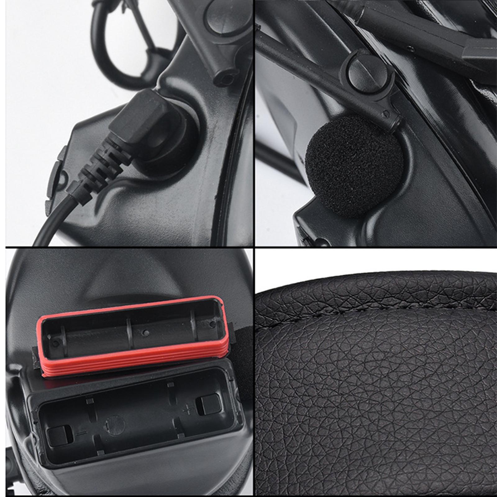 Tactical Headset Hearing Defender No Noise Reduction Sound Pickup Headphones for Outdoor Sports HUnting Shooting