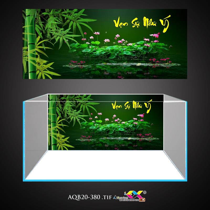 Tranh 3D Koifish, Tranh Dán Bể Cá, Cây tre , in tranh theo kích thước yêu cầu