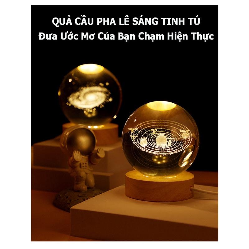 Quả cầu pha lê phát sáng decor nhiều mẫu, đèn trang trí phòng ngủ,quà tặng sinh nhật quà lưu niệm quà tặng bạn gái