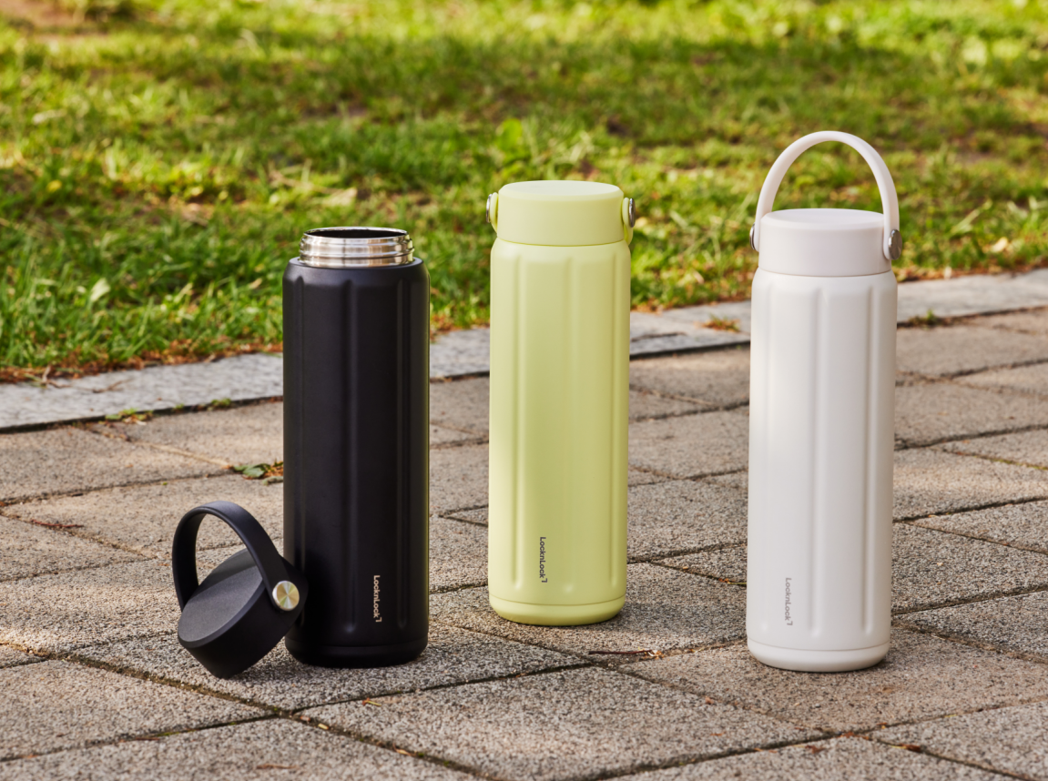 Bình giữ nhiệt LocknLock SLO ultralight tumbler LHC4427 siêu nhẹ dung tích 630ml thép không gỉ 304 có quai xách - 3 màu