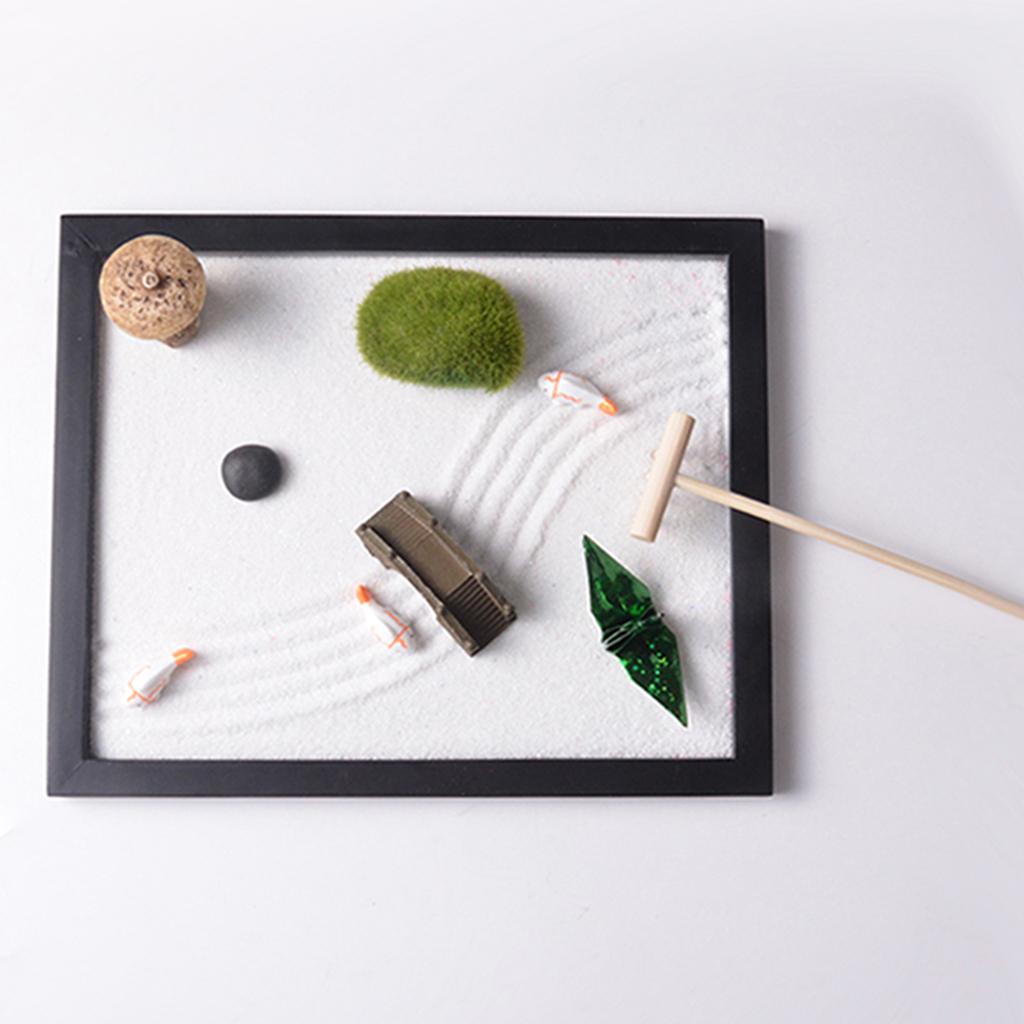 MINI ZEN GARDEN Relaxing Meditation Feng Shui Relaxation Sand Tray