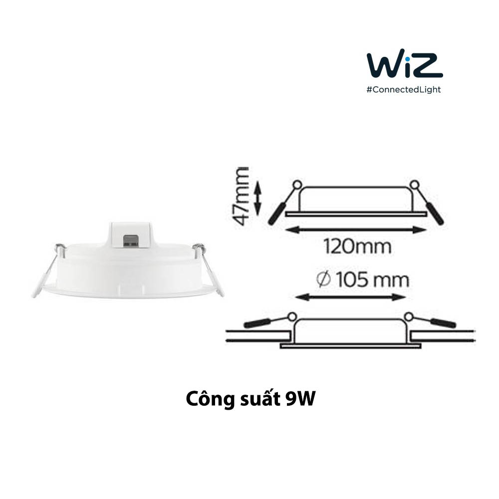 Hình ảnh Đèn LED âm trần thông minh WiZ Tunable White Downlight 4/5/6 inch - Hàng chính hãng, Bảo hành 2 Năm