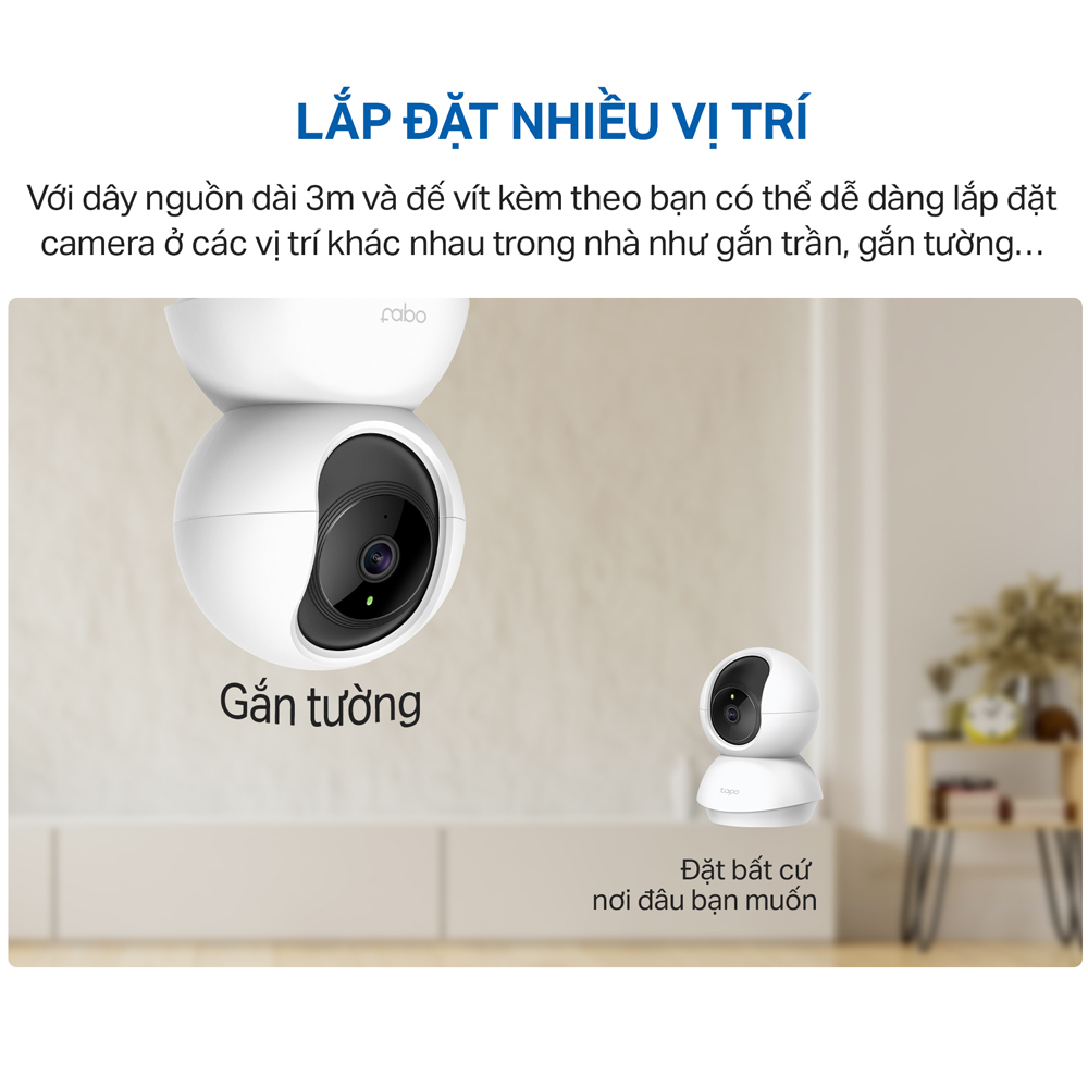 Camera Wifi TP-Link Tapo C220 Độ Phân Giải 2K QHD Quay/Quét 360 Độ Giám Sát An Ninh - Hàng Chính Hãng