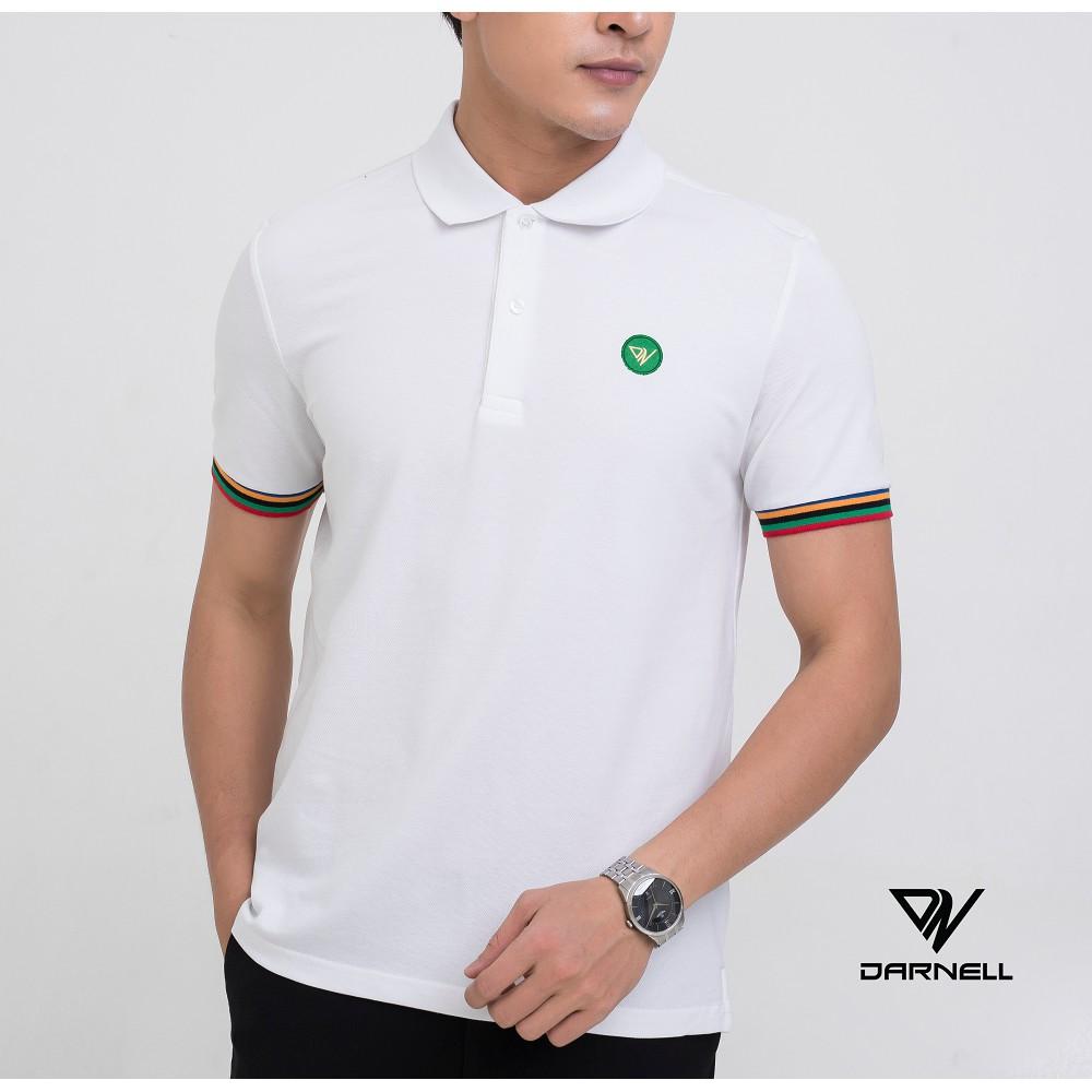 Áo thun polo nam cao cấp logo tròn chất cotton mềm mịn thấm hút mồ hôi chính hãng DARNELL DN04