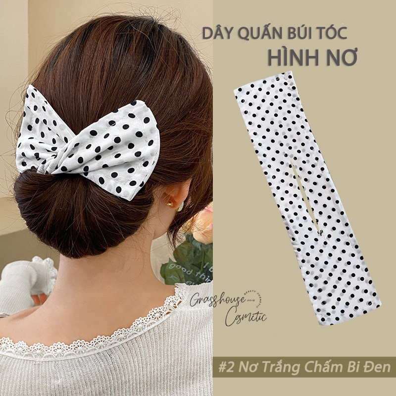 Deft Bun Bow Hairpin dây quấn búi tóc hình nơ sang trọng nhẹ nhàng quý phái