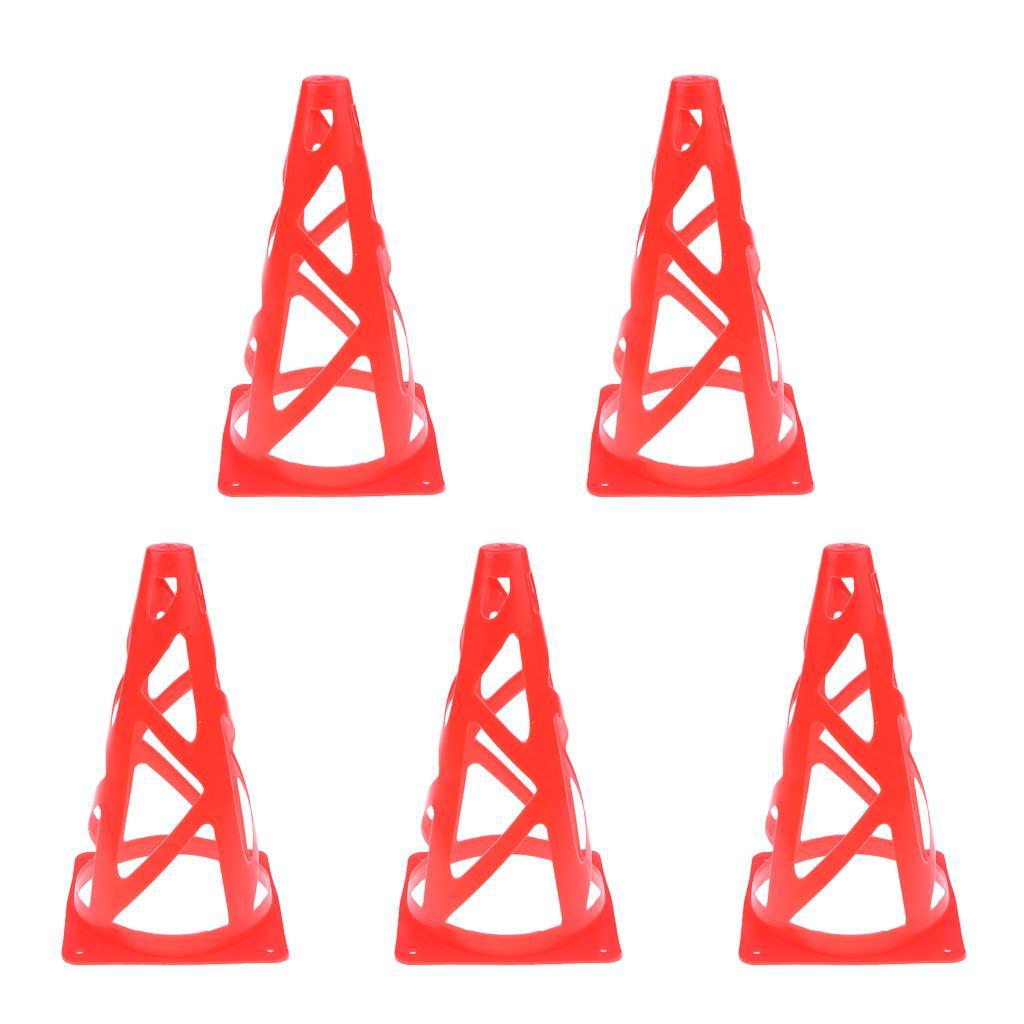 10Pcs Traffic Cones 9" / 23cm for Soccer Football Basketball - Red