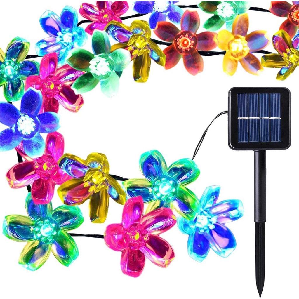 Dây Đèn Led Năng Lượng Mặt Trời Chống Thấm Nước Hình Hoa Anh Đào Trang Trí Sân Vườn/Nhà Cửa/Giáng Sinh
