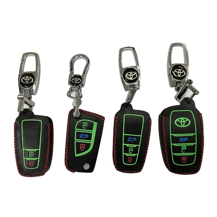 Bao da bọc chìa khóa da thật phản quang cao cấp xe hơi, ô tô dùng cho xe Toyota: Các loại dòng xe