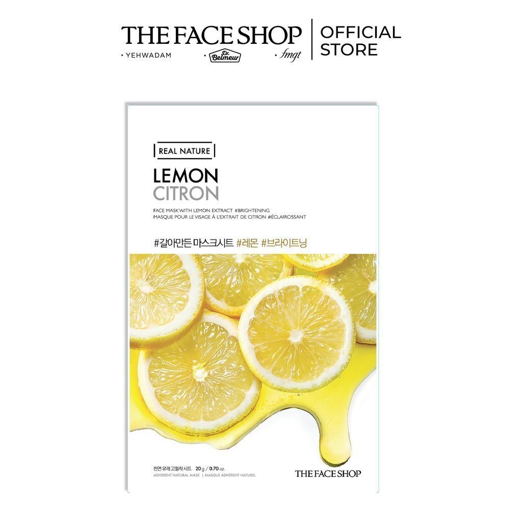 Combo 21 Miếng Mặt Nạ Giấy Dưỡng Da Thefaceshop Real Nature Lemon &amp; Rice