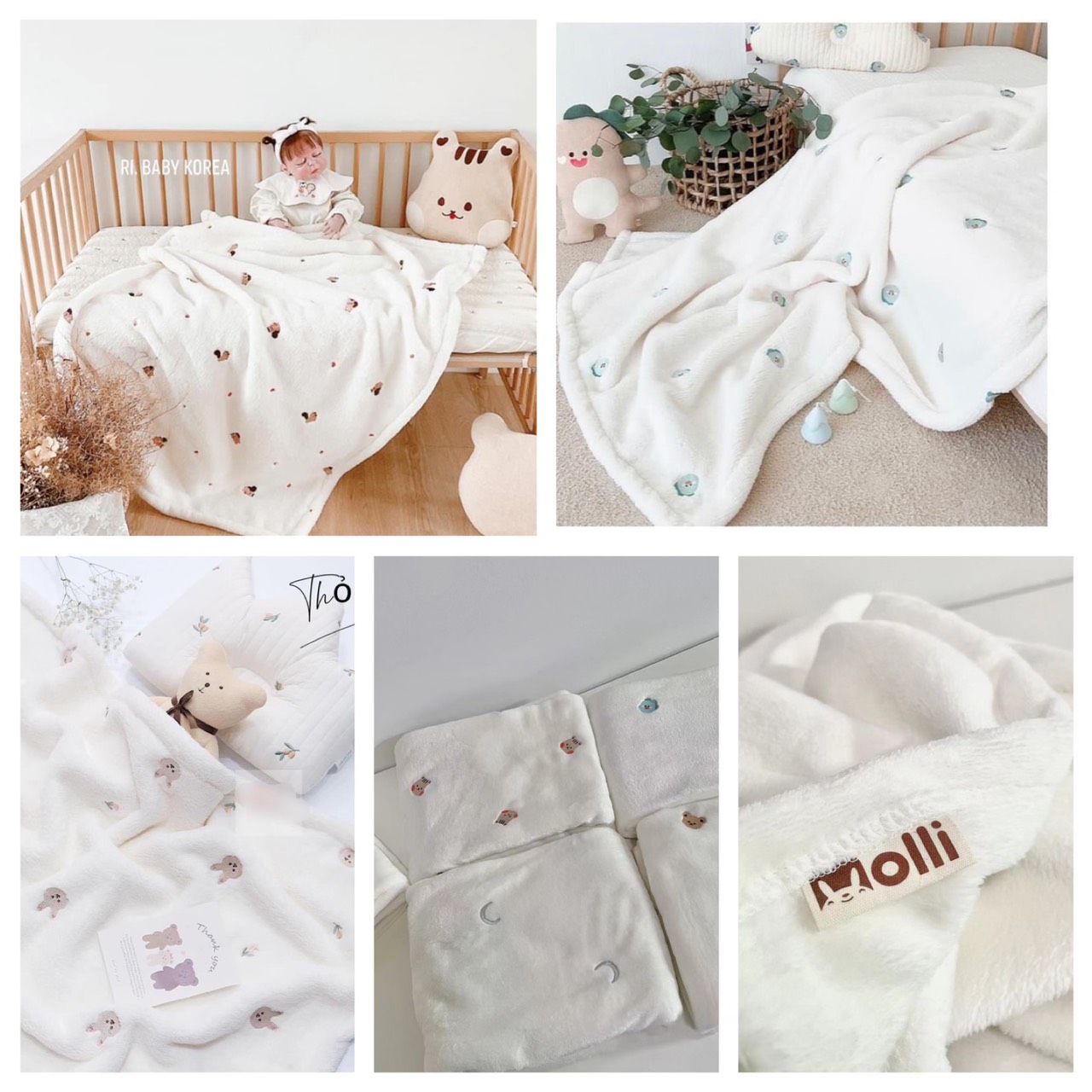 CHĂN LÔNG TUYẾT MOLLI CHO BÉ - MADE IN VIỆT NAM