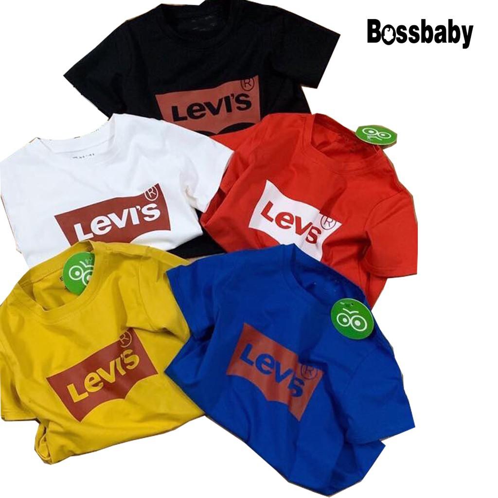Giá Sỉ SÉT 5 Áo Thun Trẻ Em Cho cả bé trai và bé gái.áo thun LEVI cho bé từ 7kg đén 30kg