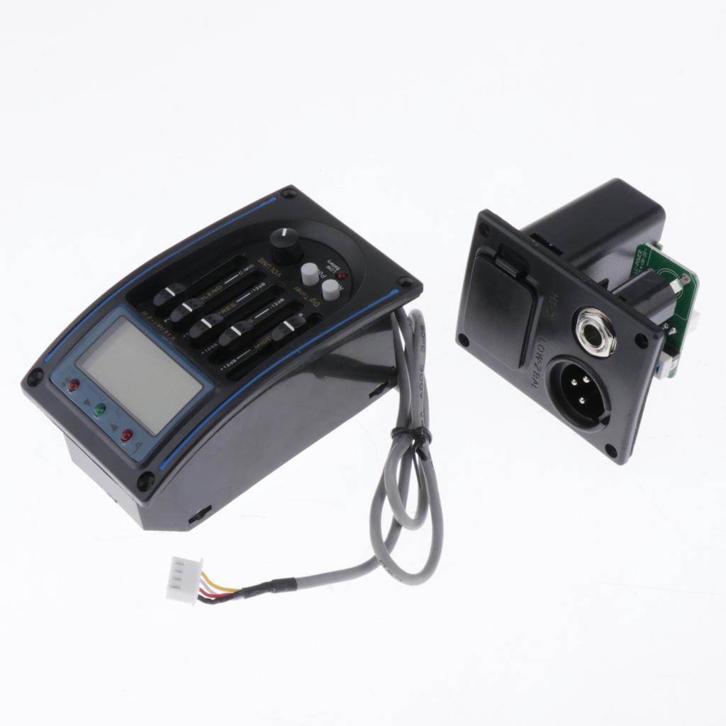 Band Folk Guitar Preamp LCD Set Piezo Pickup .