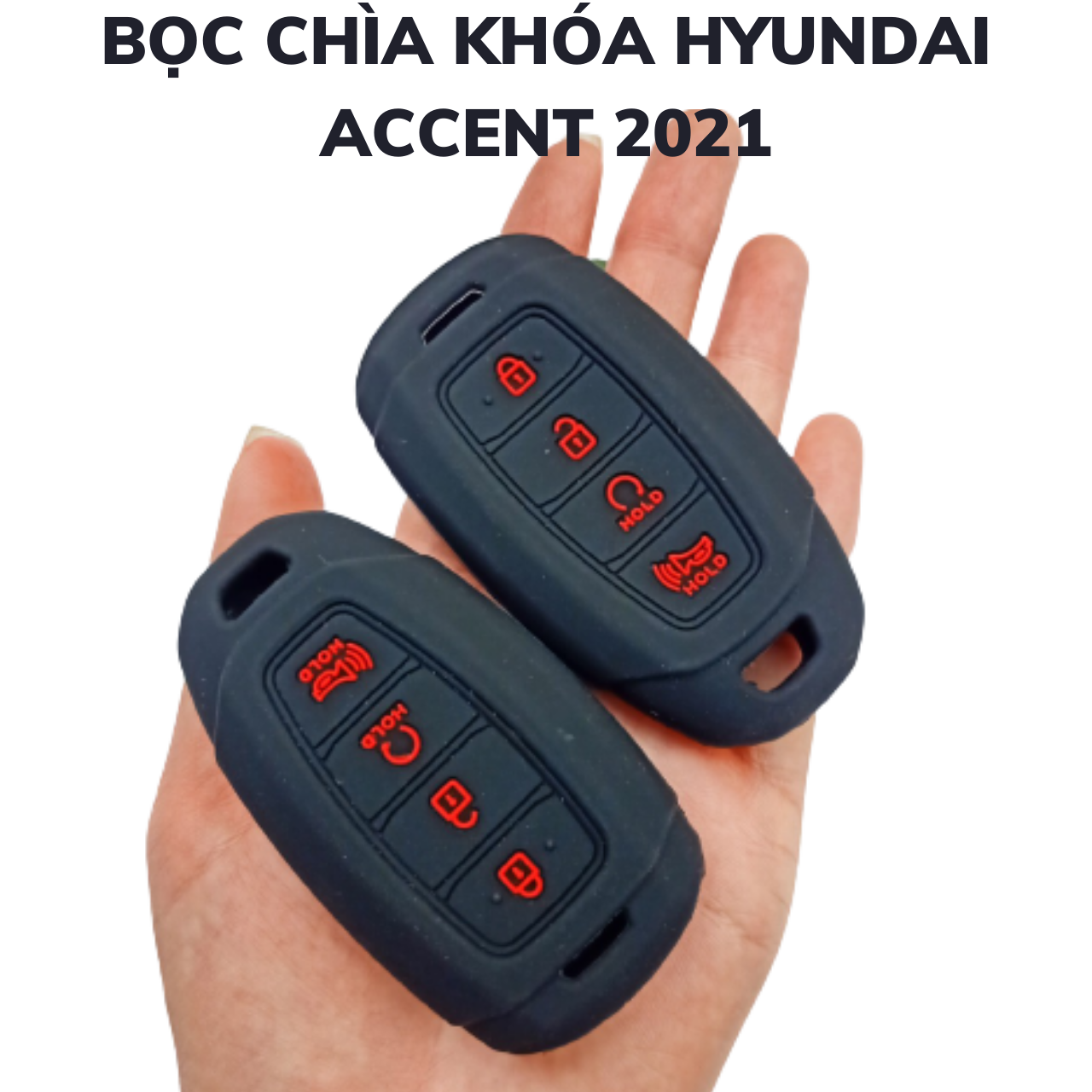 Bao chìa khóa xe ô tô dành cho xe hyundai accent đời 2021 bọc silicon chống nước bảo vệ chìa