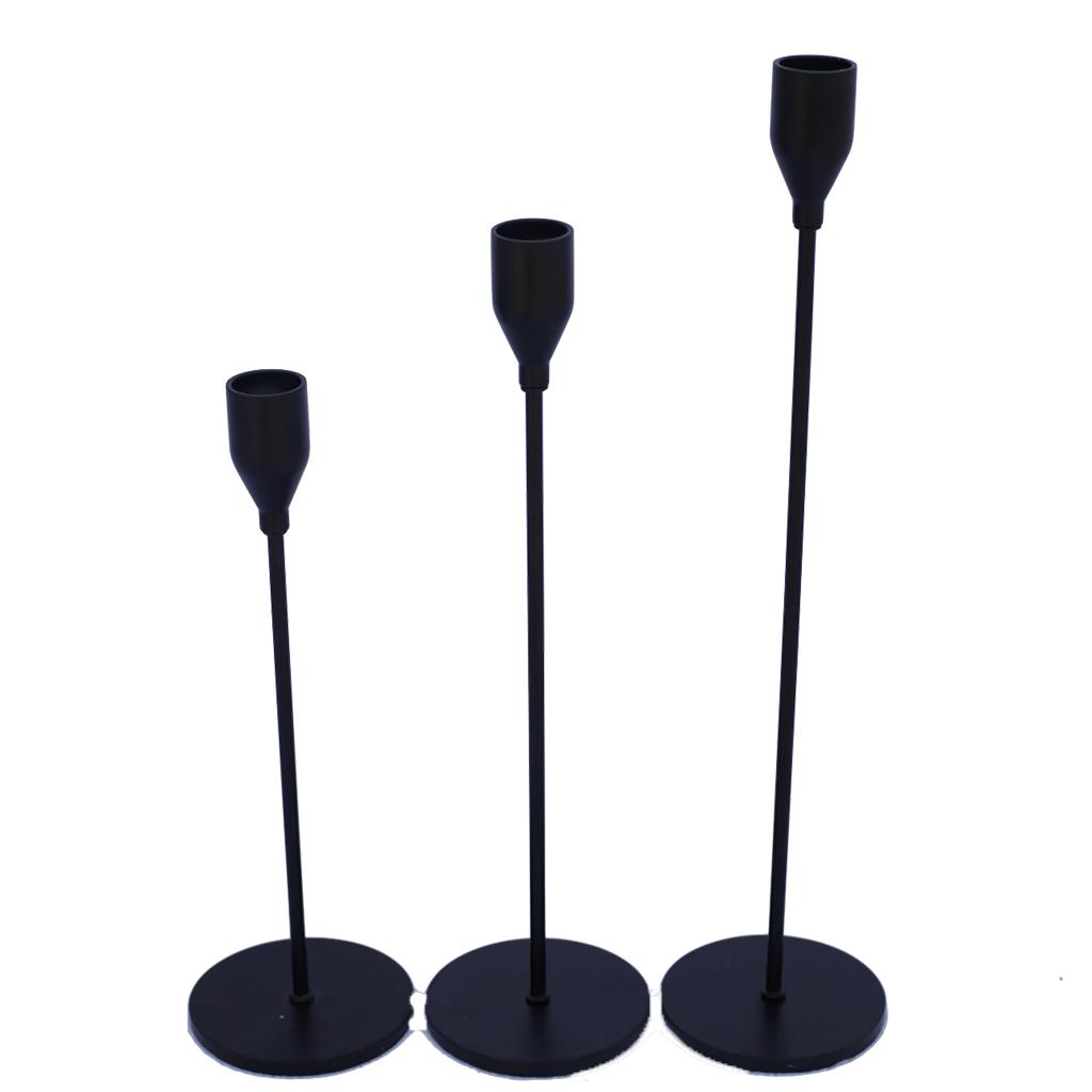 Candle Holder Geometric Elegant Tealight Centerpieces for Home Decor,Black