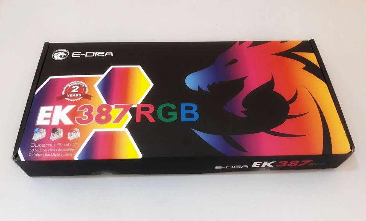 Bàn Phím Cơ E-Dra Ek387 RGB - Phiên Bản Nâng Cấp với Led RGB 16,8 triệu màu -  Hàng Chính Hãng