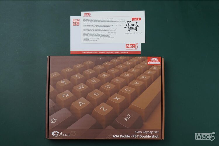 Set Keycap AKKO Chocolate (PBT Double-Shot/ASA profile/178 nút) - Hàng Chính Hãng