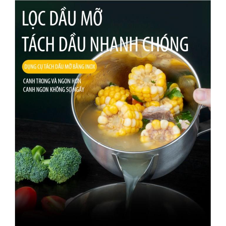 Bộ 2 dụng cụ Tách Dầu Mỡ cho nhà bếp Bằng Inox hiệu quả nhanh chóng - AsiaMart