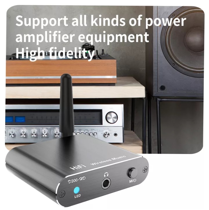 ROGTZ Bộ Thu Âm Thanh Không Dây Bluetooth 5.2 Hỗ Trợ Cổng AUX/COAXIAL/OPTICAL D300-HD - Hàng Nhập Khẩu